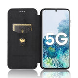 Samsung Galaxy S20 Fe / Fe (5G) Kolstrukturplånbokväska & Stativfunktion - Svart