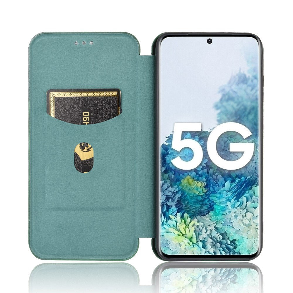 Samsung Galaxy S20 Fe / Fe (5G) Kolstrukturplånbokväska & Stativfunktion - Grönt