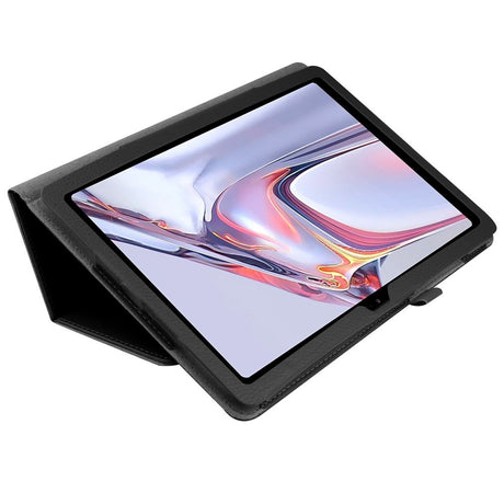 Samsung Galaxy Tab A7 10.4" (2022/2020) EIDERWOOD Litchi Surfplatta Fodral med Stativfunktion - Svart