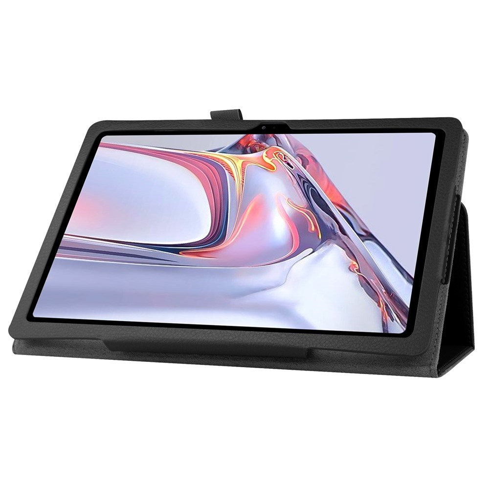 Samsung Galaxy Tab A7 10.4" (2022/2020) EIDERWOOD Litchi Surfplatta Fodral med Stativfunktion - Svart