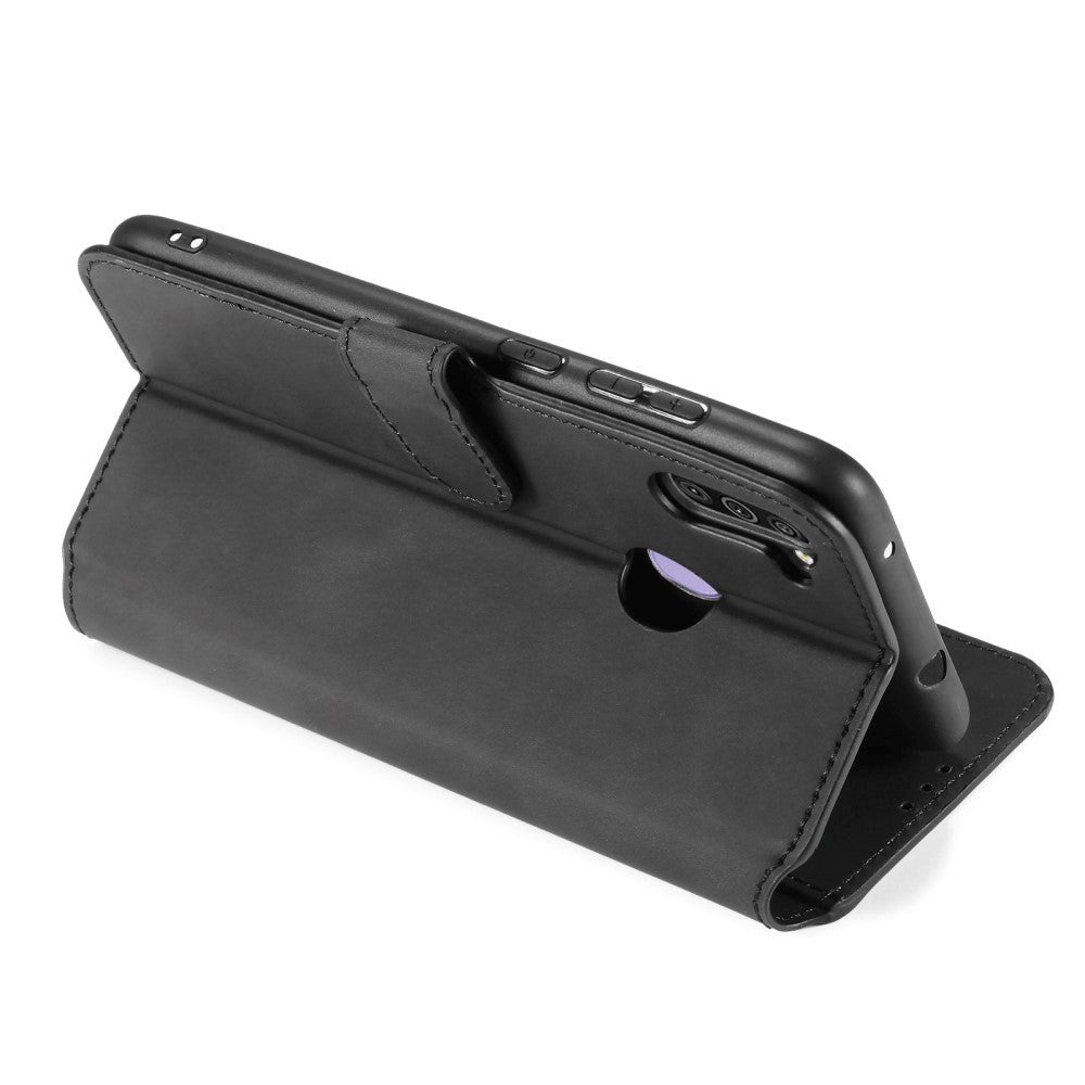 Samsung Galaxy M11 DG.Ming Retro Leather Wallet Case - Svart