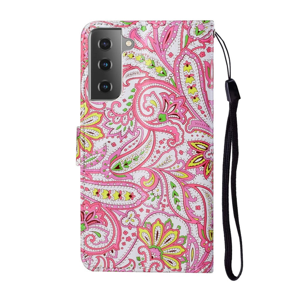 Samsung Galaxy S21+ (plus) Plånboksfodral med Rem - Paisley Flower