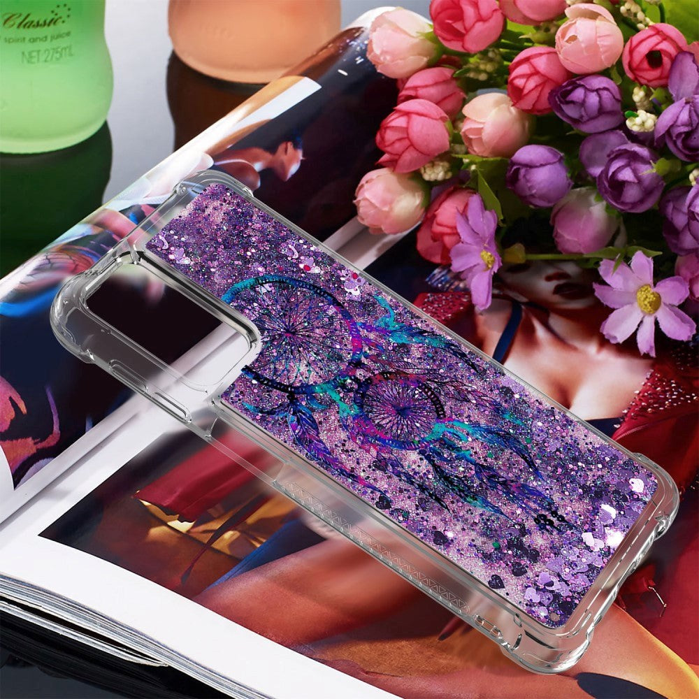 Samsung Galaxy A32 (5G) Shockproof Skal Plast - Glitter - Lila drömfångare