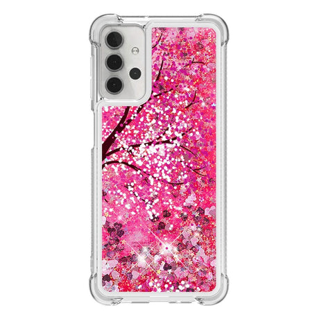 Samsung Galaxy A32 (5G) Shockproof Skal Plast - Glitter - Rosa Träd