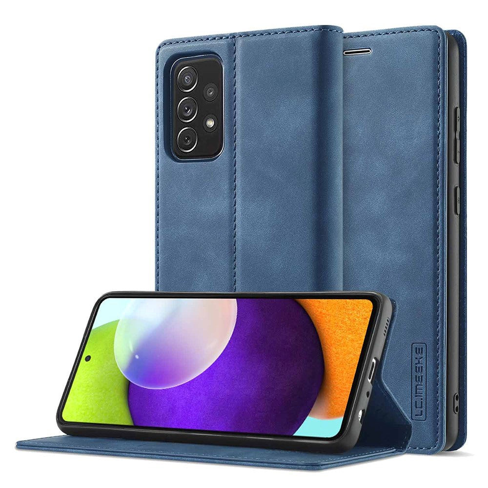 Samsung Galaxy A52S (5G) - A52 (4G - 5G) LC.IMeeke Leather Wallet Case - Dark Blue