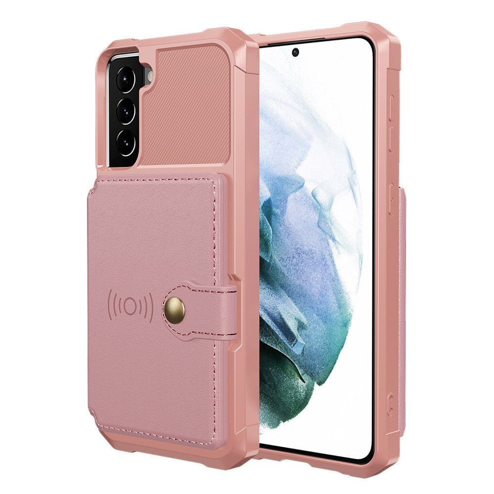Galaxy S21 Skal med Korthållare och Stativfunktion