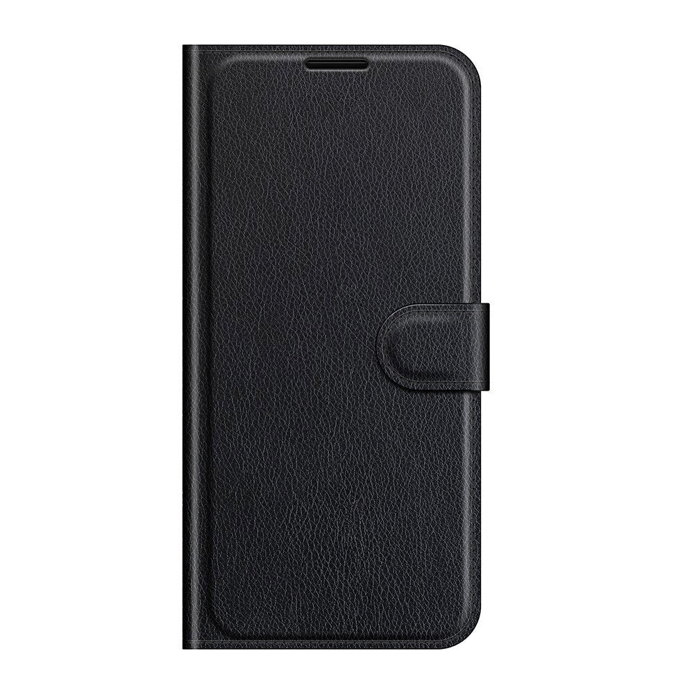 Samsung Galaxy A22 (4G) Litchi Leather Wallet Case - Svart