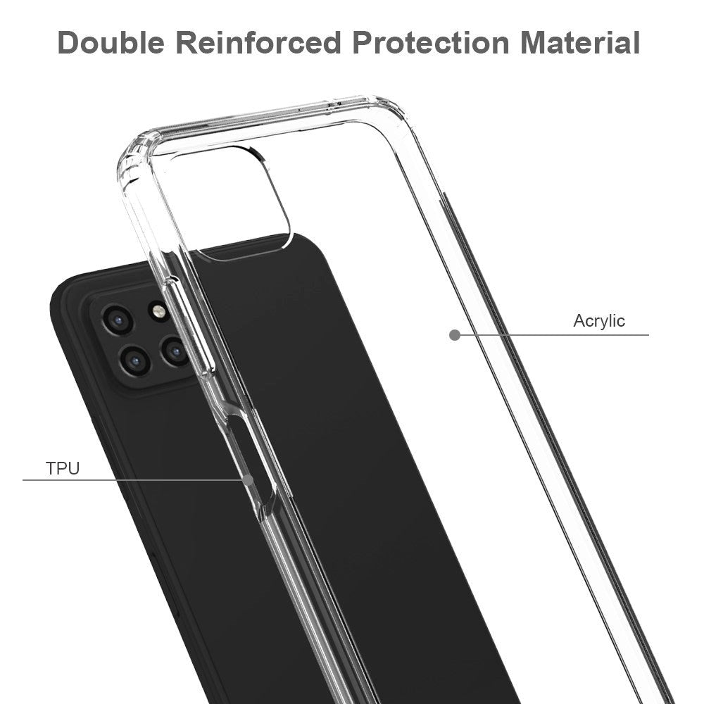 Samsung Galaxy A22 (5G) chockisäker hybridplastskal - Transparent