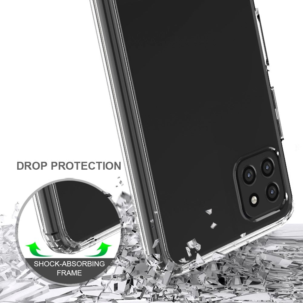 Samsung Galaxy A22 (5G) chockisäker hybridplastskal - Transparent