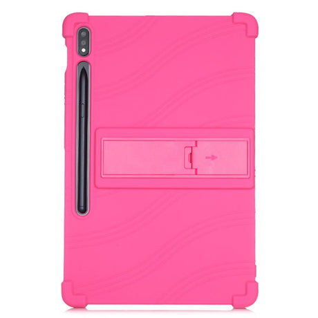 Samsung Galaxy Tab S7 Plus 12.4" Skal med Stativfunktion - Silikon - Rosa