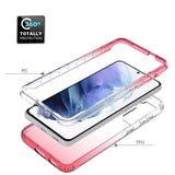 Samsung Galaxy S21 2-i-1 Gradient Skal Flexibel Plast - Transparent / Rosa