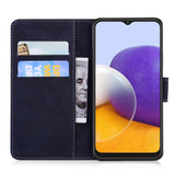 EIDERWOOD Samsung Galaxy A22 (5G) Konstläder Flip Fodral m. Korthållare & Ställfunktion - Svart