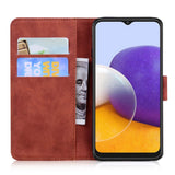 EIDERWOOD Samsung Galaxy A22 (5G) Konstläder Flip Fodral m. Korthållare & Ställfunktion - Brun