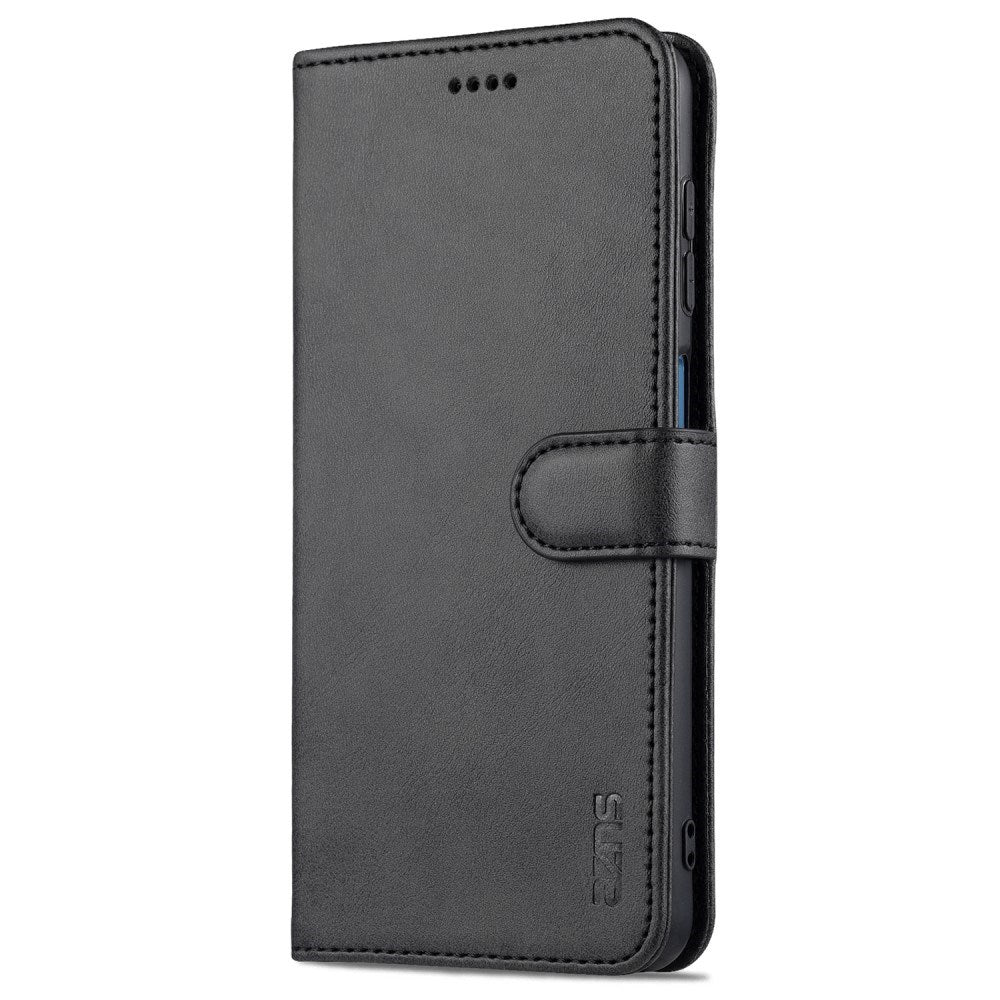 EIDERWOOD Samsung Galaxy A12 Konstläder Flip Fodral m. Korthållare & Ställfunktion - Svart