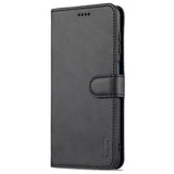 EIDERWOOD Samsung Galaxy A12 Konstläder Flip Fodral m. Korthållare & Ställfunktion - Svart
