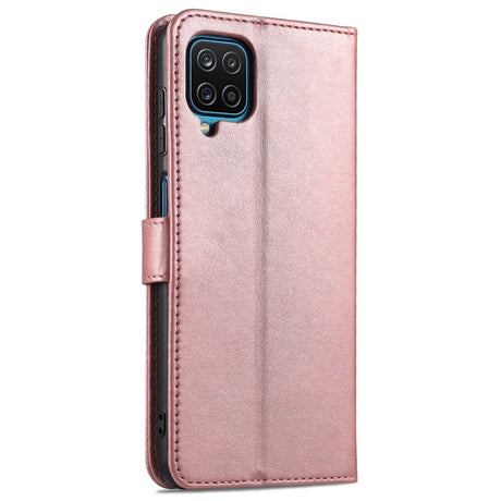 EIDERWOOD Samsung Galaxy A12 Konstläder Flip Fodral m. Korthållare & Ställfunktion - Rose Gold