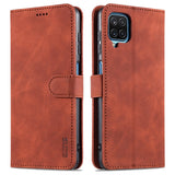 EIDERWOOD Samsung Galaxy A12 Konstläder Flip Fodral m. Korthållare & Ställfunktion - Brun