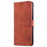 EIDERWOOD Samsung Galaxy A12 Konstläder Flip Fodral m. Korthållare & Ställfunktion - Brun