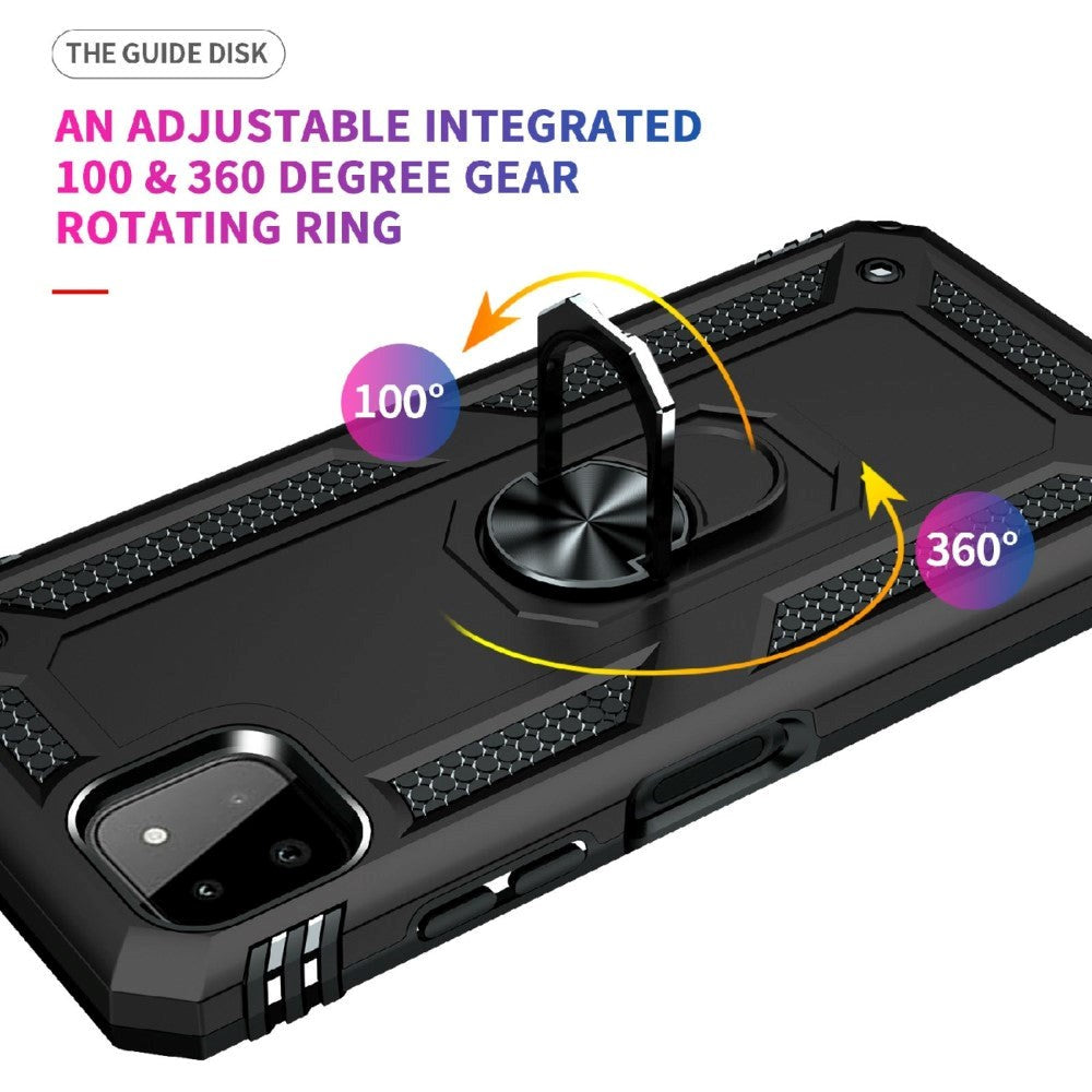 Samsung Galaxy A22 (5G) Tåligt Skal med Magnetiskt Stativ - Svart