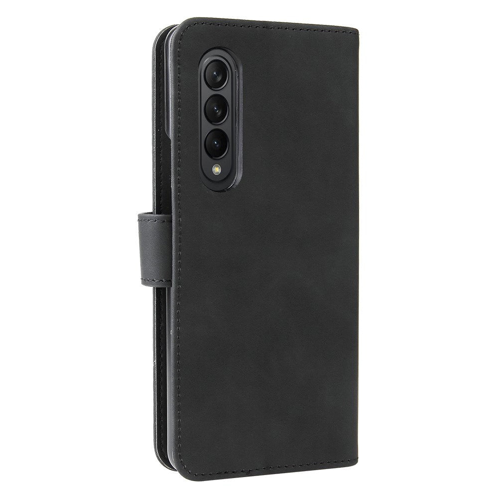 Samsung Galaxy Z Fold3 5G Soft Leather Wallet Case - Svart