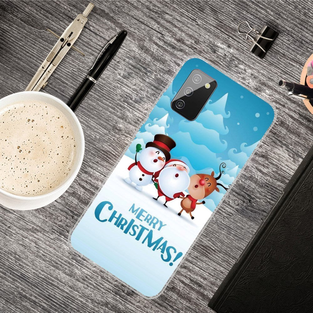 Samsung Galaxy A03S flexibel plast julfodral - God jul - Santa & Friends