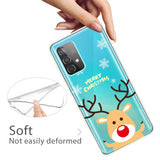 Samsung Galaxy A72 5G / 4G flexibel plast Skal med Jul-tema - God jul - Rudolf