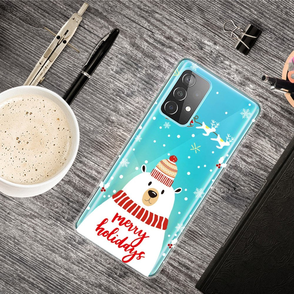 Samsung Galaxy A32 (4G) Flexibel plast Skal med Jul-tema - God jul - isbjörn