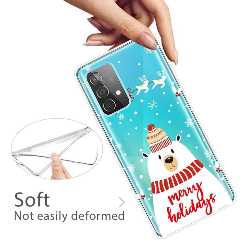 Samsung Galaxy A32 (4G) Flexibel plast Skal med Jul-tema - God jul - isbjörn