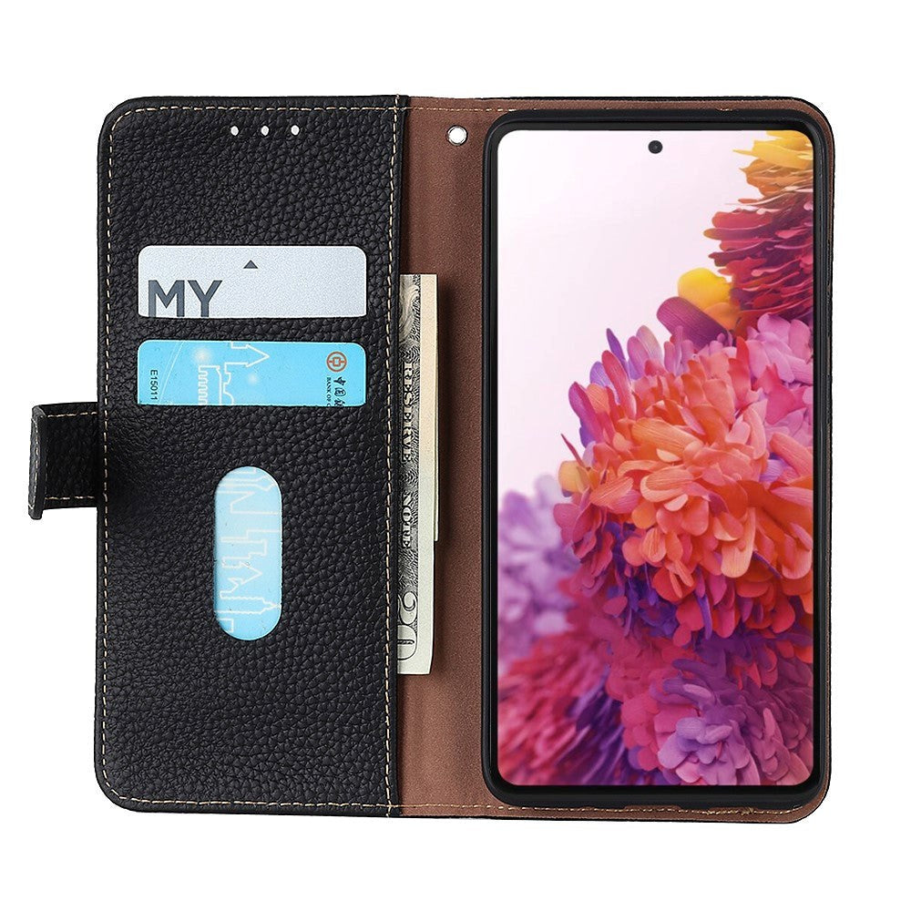 Samsung Galaxy A03S KHAZNEH Leather Wallet Case - Svart