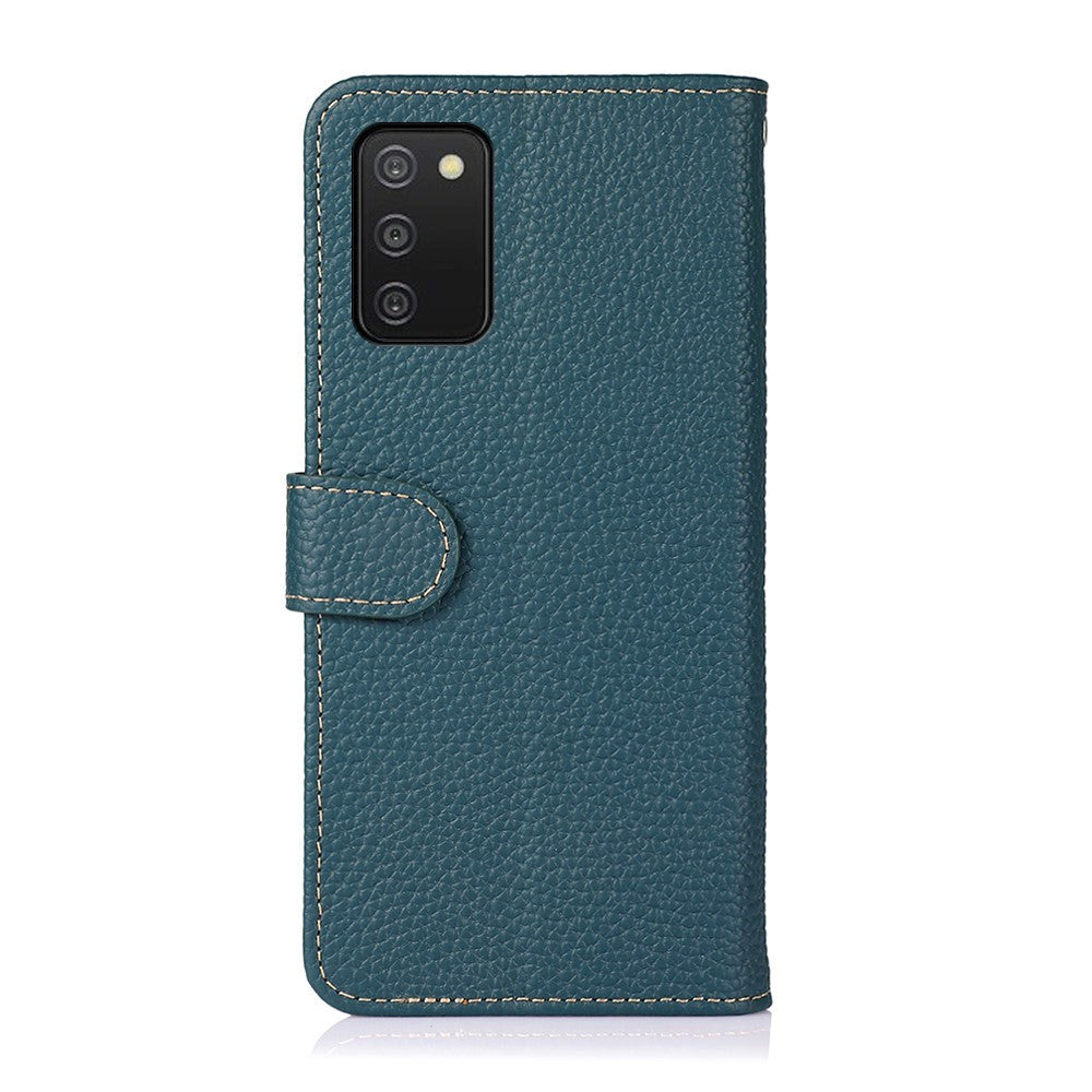 Samsung Galaxy A03S KHAZNEH Leather Wallet Case - Green