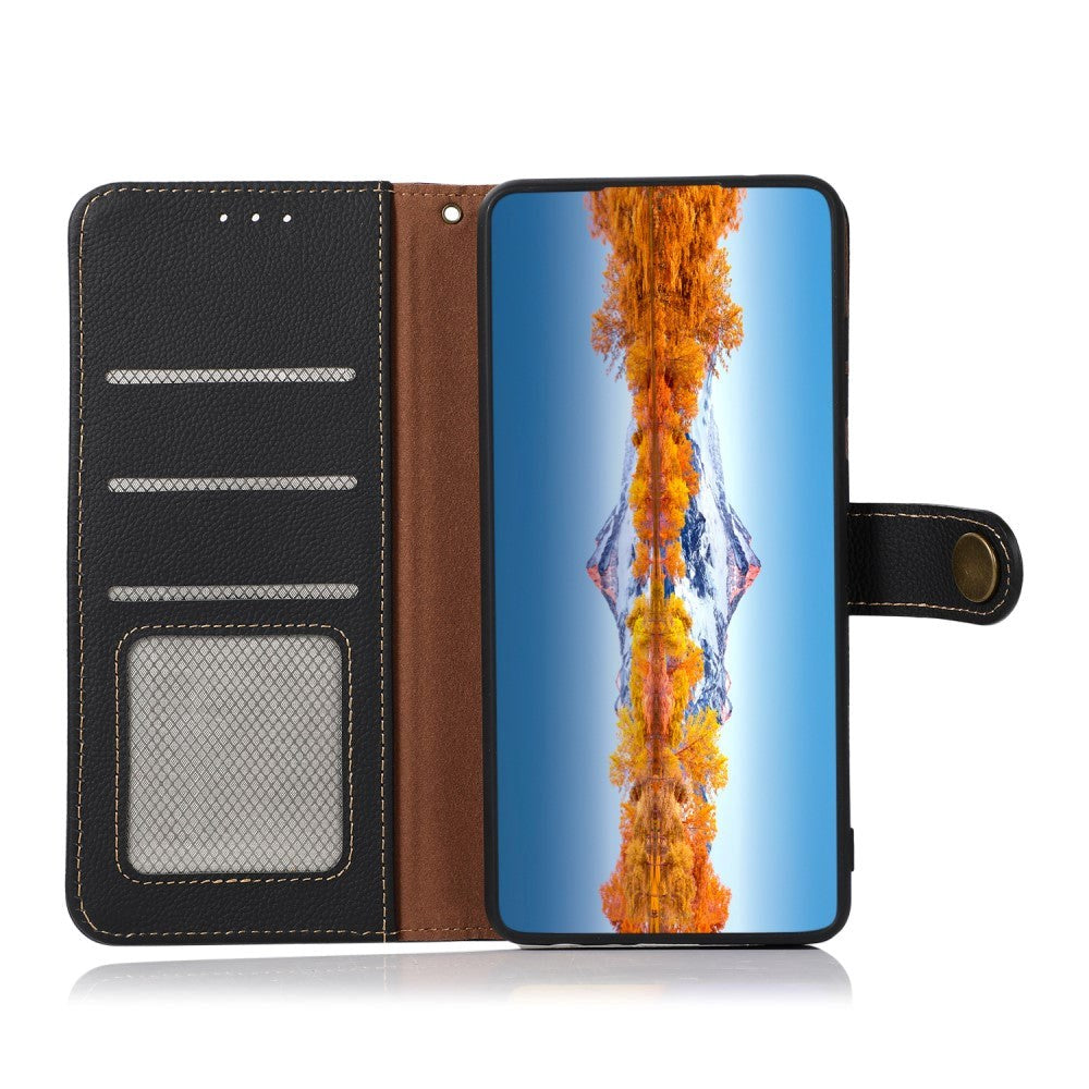 Samsung Galaxy A03S KHAZNEH Leather Wallet Case - Svart