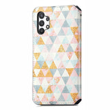 Samsung Galaxy A32 (4G) Caseneo Leather Wallet Case & Colorful Print - Rhombus