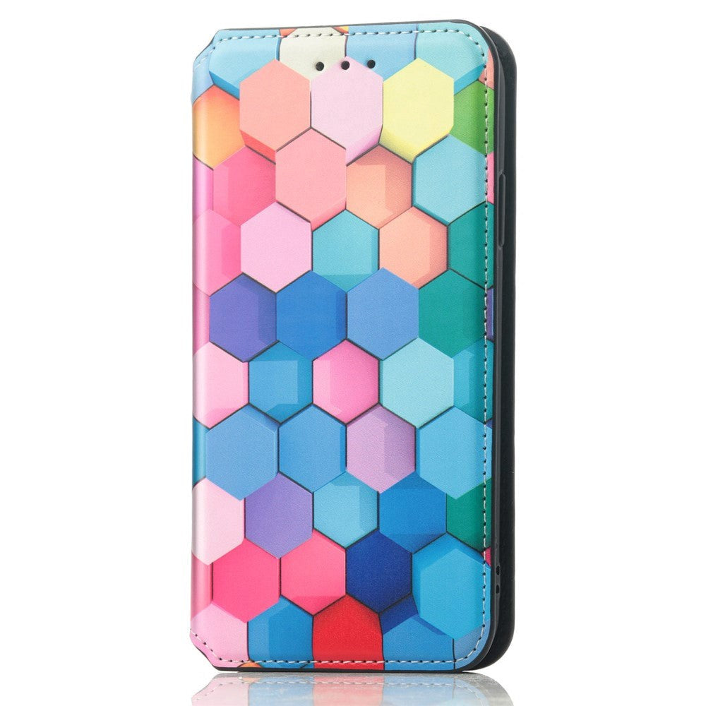 Samsung Galaxy A32 (4G) Caseneo Leather Wallet Case & Colorful Print - Färgglada fält