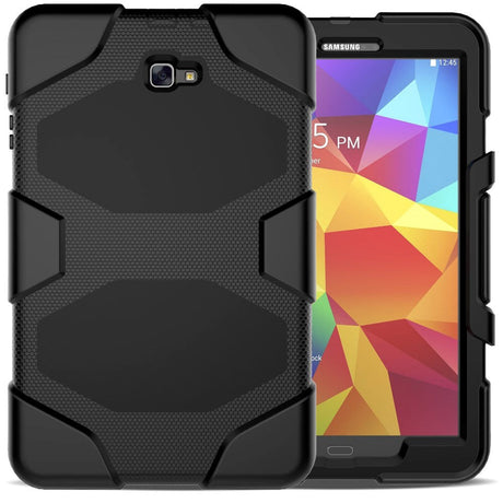 Samsung Galaxy Tab A 10.1 "Hard Carry Tough Case m. Flip Stand & Screen Protector - Black