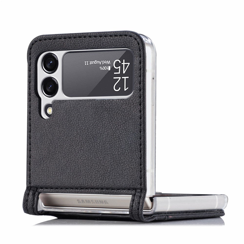 EIDERWOOD Samsung Galaxy Z Flip3 (5G) Konstläder Skal - Korthållare - Svart