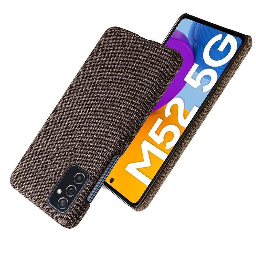 Samsung Galaxy M52 (5G) Ultra KSQ Fabric Plastic Case - Brown