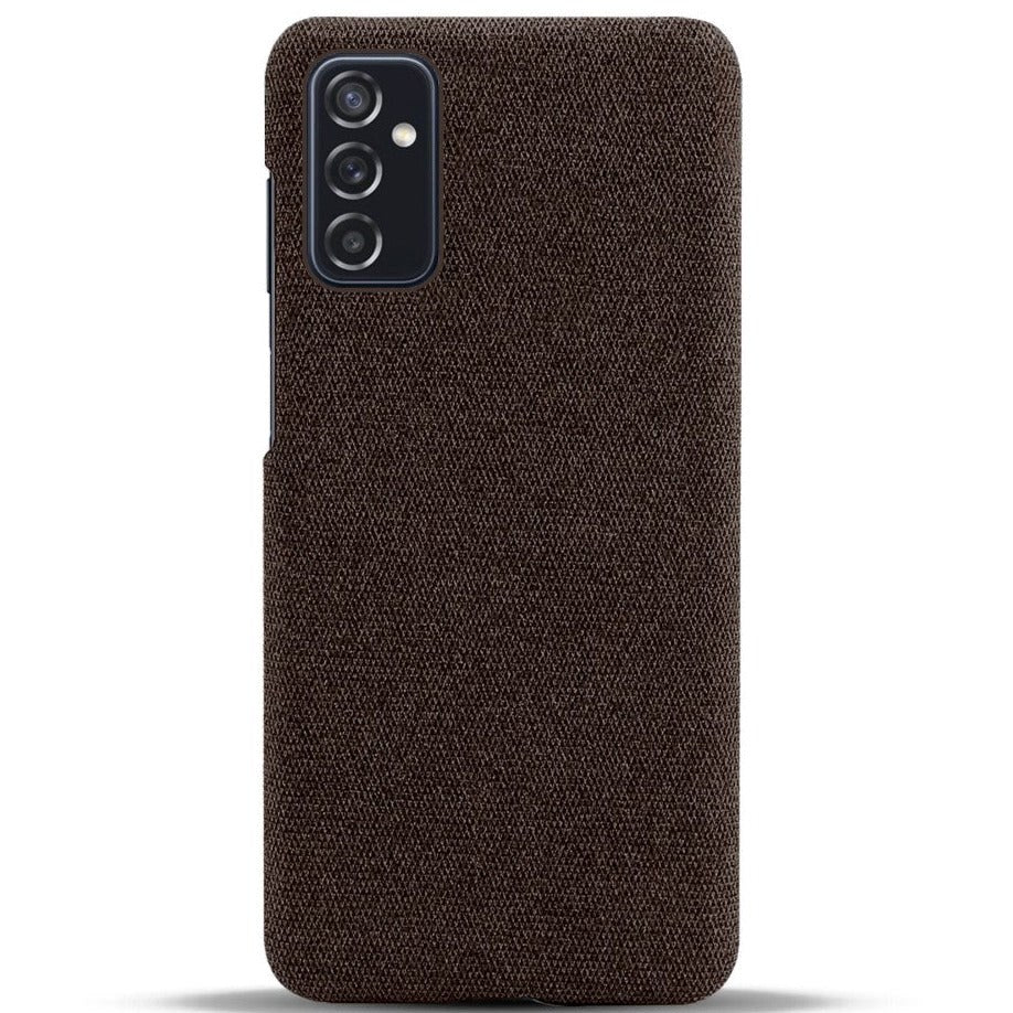 Samsung Galaxy M52 (5G) Ultra KSQ Fabric Plastic Case - Brown