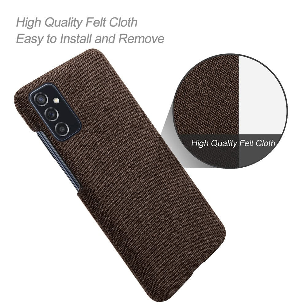 Samsung Galaxy M52 (5G) Ultra KSQ Fabric Plastic Case - Brown