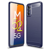 Samsung Galaxy M52 (5G) borstat kolfodral - blått