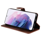 EIDERWOOD Samsung Galaxy S22+ (Plus) Konstläder Flip Fodral m. Korthållare & Ställfunktion - Brun