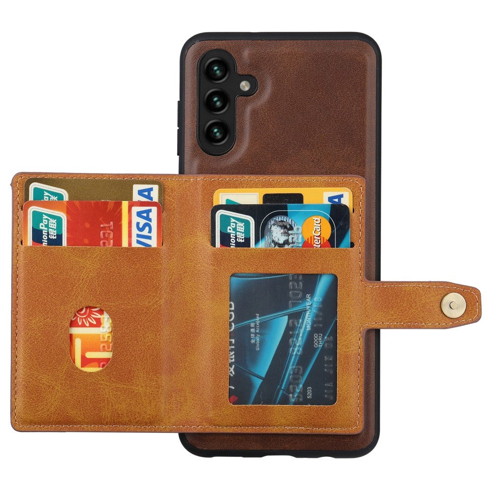 Samsung Galaxy A04s / A13 (5G) Hybrid Back Case m. Korthållare - Grönt