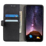 Samsung Galaxy A13 (4G) Litchi Leather Wallet Case - Svart