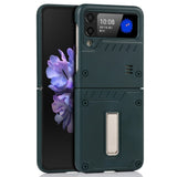 EIDERWOOD Samsung Galaxy Z Flip3 (5G) Hård Plast Skal m. Kickstand - Grön