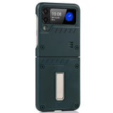 EIDERWOOD Samsung Galaxy Z Flip3 (5G) Hård Plast Skal m. Kickstand - Grön