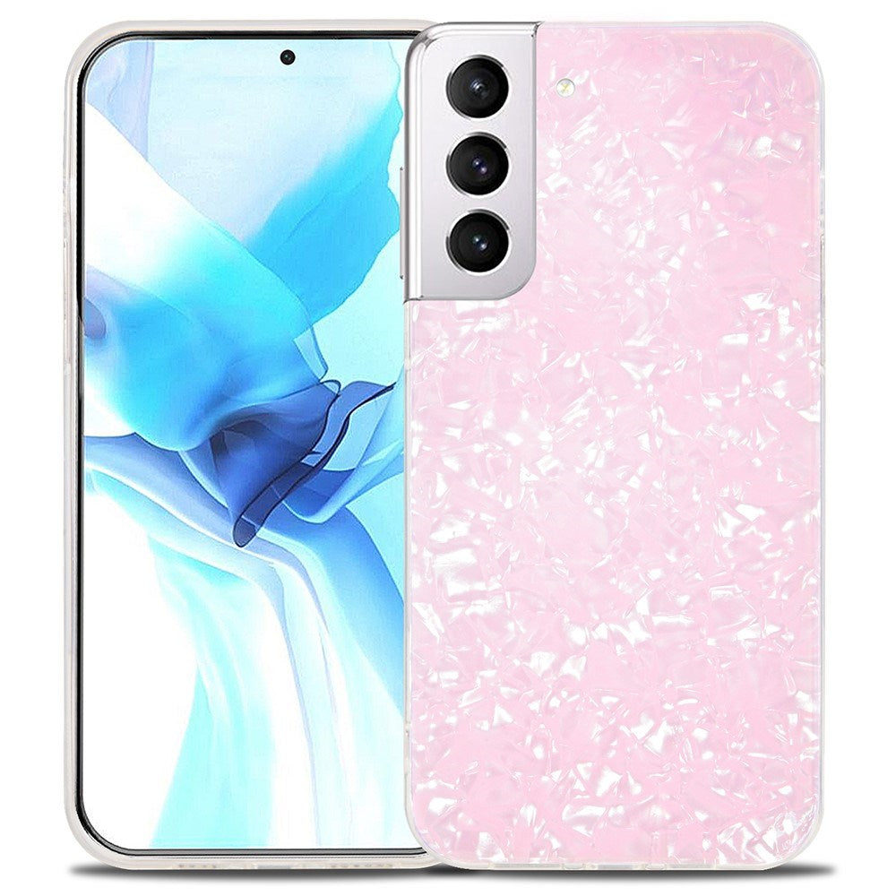 IPAKY Samsung Galaxy S21 FE Hybrid Skal med Pärleffekt - Rosa