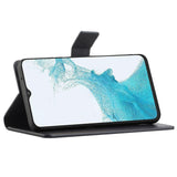 EIDERWOOD Samsung Galaxy A23 / A23 (5G) Konstläder Plånbokfordral med Stativ - Svart