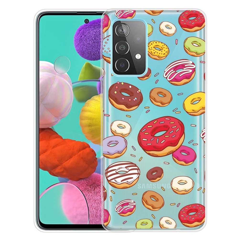 Samsung Galaxy A23 / A23 (5G) Flexibelt Plastskal Transparent med tryck - Donut