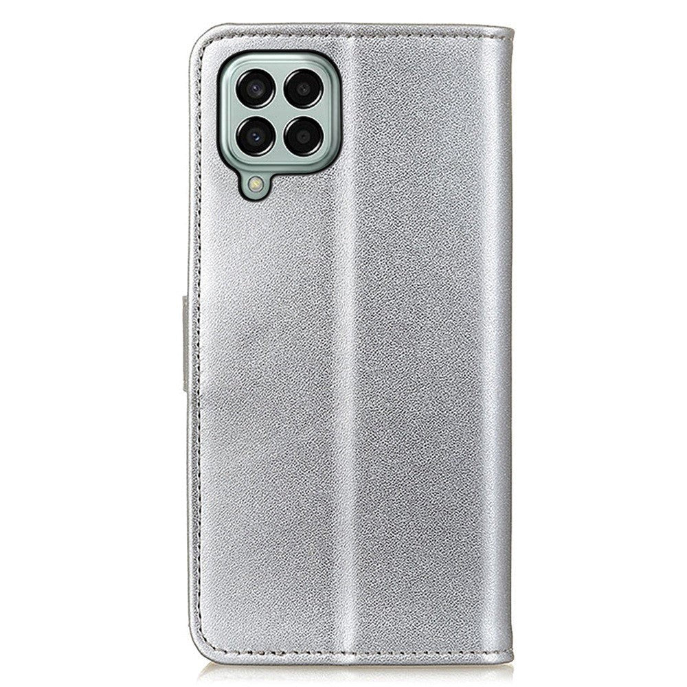 Samsung Galaxy M33 Läder Plånboksfodral - Silver