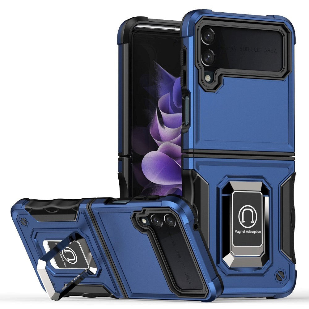 Samsung Galaxy Z Flip (5G) Craftsman Back Case With Stativfunktion - Blue