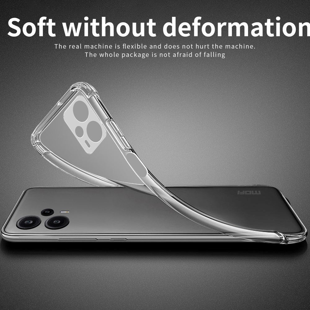 Xiaomi Poco F5 MOFI Flexibelt Plastskal - Transparent